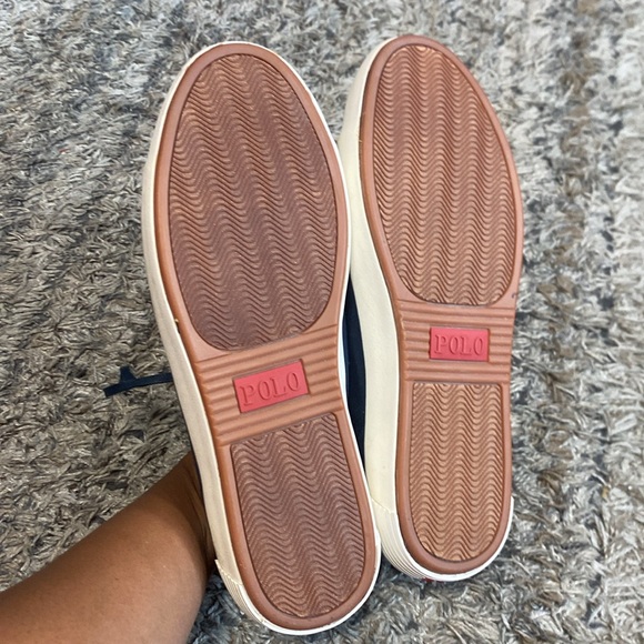 NWOB Polo by Ralph Lauren navy Blue canvas Sneakers Classic Design sz 10 - Picture 12 of 14